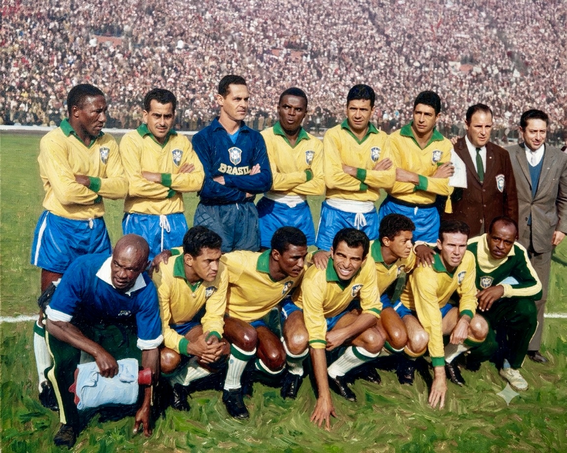 Brasil apenas utilizó doce jugadores en la triunfal campaña para se segundo título.