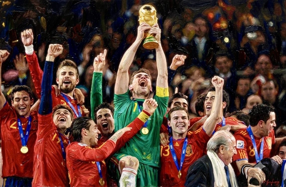 Casillas levanta la copa, el “Tiki-Taka” conquista el mundo.