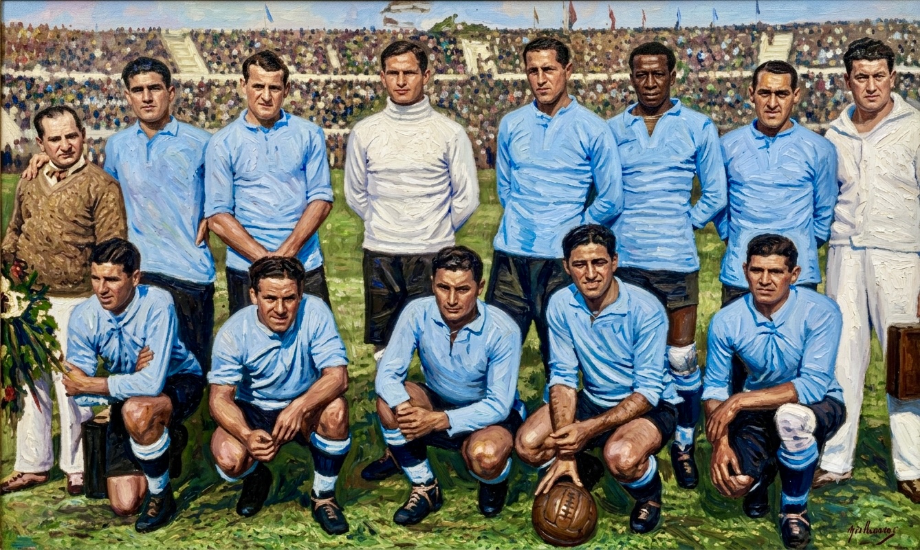 Uruguay el primer campeón mundial celebró junto a su público en Montevideo.
